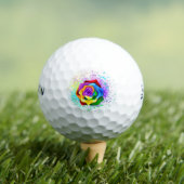Roos voor kleurrijke regenboog golfballen (Insitu Shirt)
