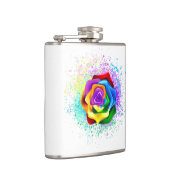 Roos voor kleurrijke regenboog heupfles (Rechts)