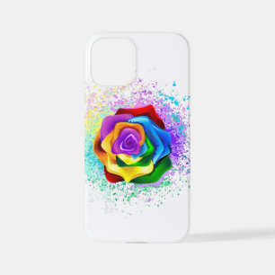 Roos voor kleurrijke regenboog iPhone 12 mini hoesje