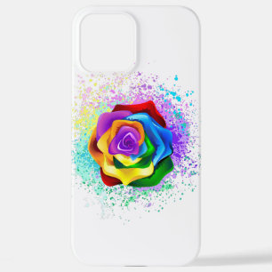 Roos voor kleurrijke regenboog iPhone 12 pro max hoesje