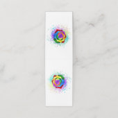 Roos voor kleurrijke regenboog klantenkaartje (Buitenkant ongevouwen)