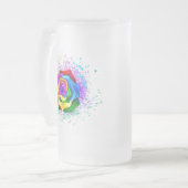 Roos voor kleurrijke regenboog matglas bierpul (Voorkant links)