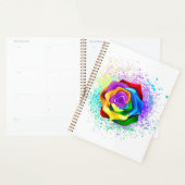 Roos voor kleurrijke regenboog planner (Display)