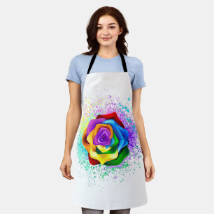Roos voor kleurrijke regenboog schort
