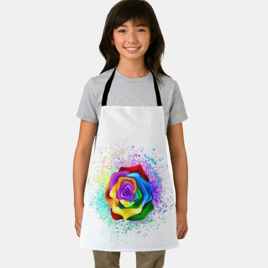 Roos voor kleurrijke regenboog schort (Insitu)