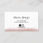 Roos voor microoverdosering Gold Glitter Elegant T Visitekaartje (Achterkant)