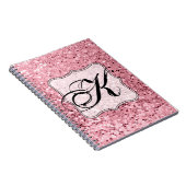 Roos voor persoonlijk notitieboek Gold Glitter (Rechterzijde)