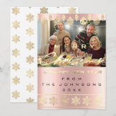 Roos voor prettig kerstfeest feestdagenkaart (Voorkant / Achterkant)