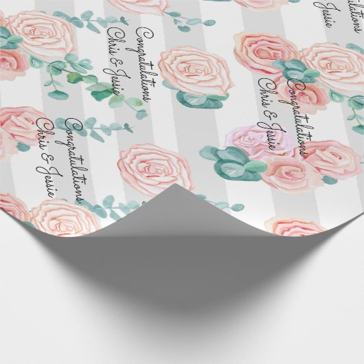 Roos voor weddenschap - Namen toevoegen Cadeaupapier (Hoek)