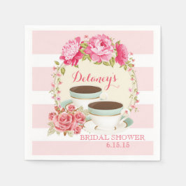  Roos Vrijgezellenfeest Tea Party servetten
