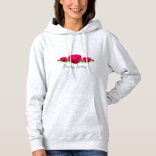 Roos Vrouwen Hoodie Sweatshirt (Voorkant)