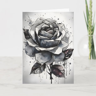 Roos - Watercolor bloemen Kaart