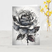 Roos - Watercolor bloemen Kaart (Gele Bloem)