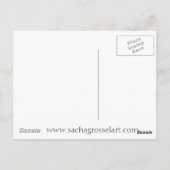 Roos waterverf briefkaart (Achterkant)