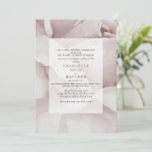 Roos Waterverf Floral Wedding Kaart (Staand voorkant)