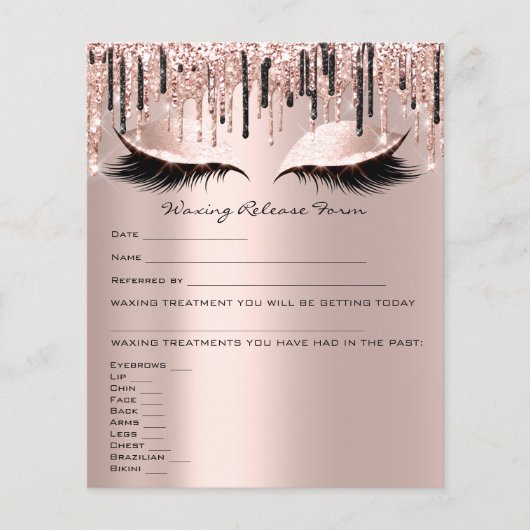 Roos Waxing Depilation Liability Waiver Release Flyer (Voorkant)