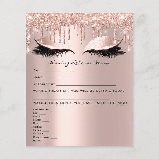 Roos Waxing Depilation Liability Waiver Release Flyer (Voorkant)