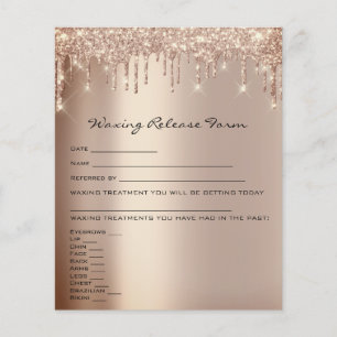 Roos Waxing Depilation Liability Waiver Release Flyer