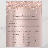 Roos Waxing Depilation Liability Waiver Release Flyer (Voorkant)