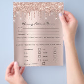 Roos Waxing Depilation Liability Waiver Release Flyer (Hand)