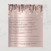 Roos Waxing Depilation Liability Waiver Release Flyer (Achterkant)