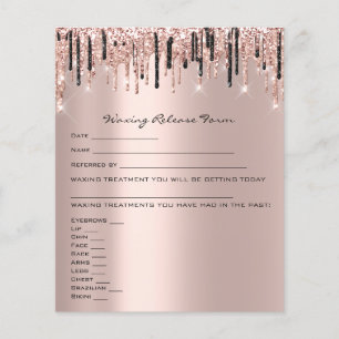 Roos Waxing Depilation Liability Waiver Release Flyer