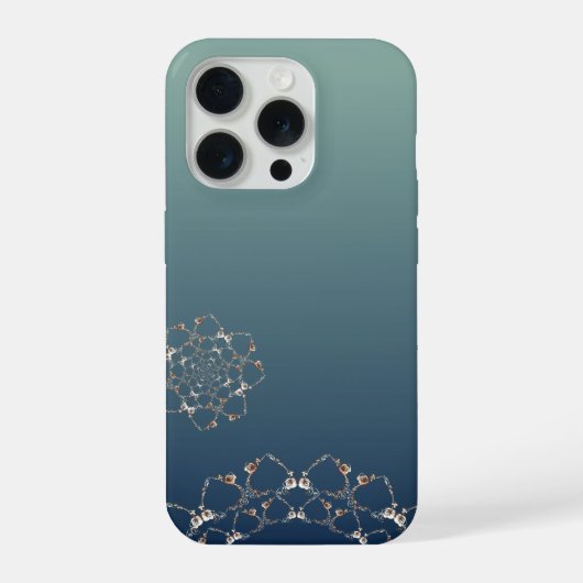 Roos Web Gradiënt Blauw iPhone Hoesje (Achterkant)