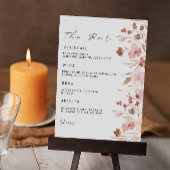 Roos Wedding Bar Menu Sign Sjabloon, Kaart