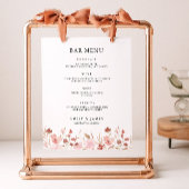 Roos Wedding Bar Menu Sign Sjabloon Poster