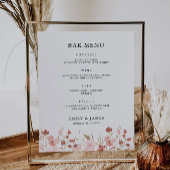 Roos Wedding Bar Menu Sign Sjabloon Poster