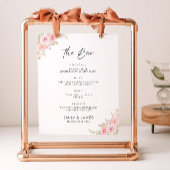 Roos Wedding Bar Menu Sign Sjabloon Poster