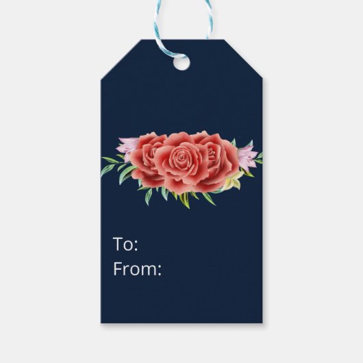 Roos Wedding Cadeaulabel (Voorkant)