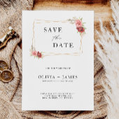Roos Wedding Save the Date Invitation Kaart