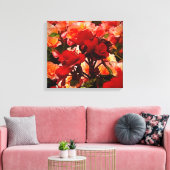 ROOS WERELD CANVAS AFDRUK (Insitu (Woonkamer))