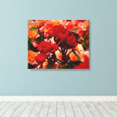 ROOS WERELD CANVAS AFDRUK (Insitu (Houten vloer))