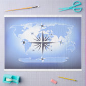 Roos-Wereldkaart comprimeren Tissuepapier (Craft)