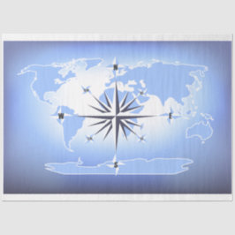 Roos-Wereldkaart comprimeren Tissuepapier