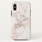 Roos White Marble Case-Mate iPhone Case (Achterkant)
