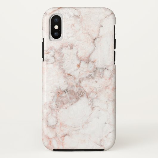 Roos White Marble Case-Mate iPhone Case (Achterkant)