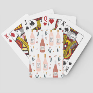 Roos Wijnoverloop op witte wijn Pokerkaarten