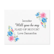 Roos wilde bloem waterverf | personaliseren