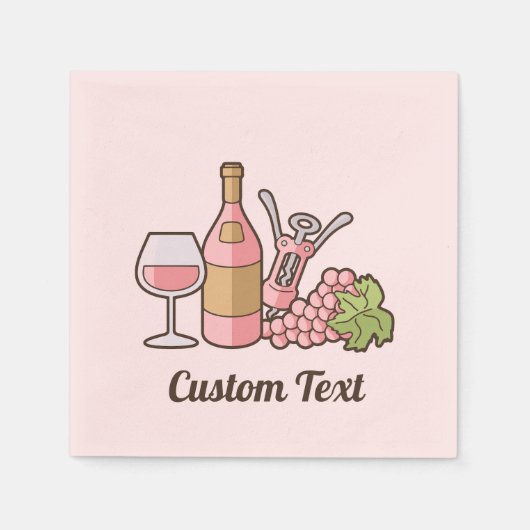 Roos Wine Napkins Servet (Voorkant)