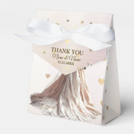 Roos Winter Bruid Golden Shiny Heart Party Bedankdoosjes