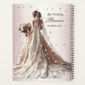 Roos Winter Bruid Golden Shiny Heart Party Planner (Achterkant)