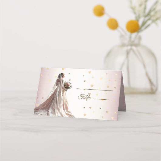 Roos Winter Bruid Golden Shiny Hearts (Voorkant)