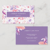 Roos Witte Luxe Eyelashes Visitekaartje (Voorkant / Achterkant)