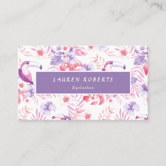 Roos Witte Luxe Eyelashes Visitekaartje (Voorkant)