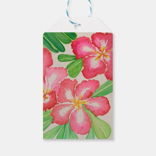 Roos woestijn cadeaulabel (Achterkant)