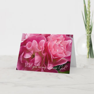Roos: Word jij mijn Bloemenmeisje-Kaart?
