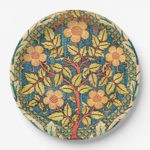 Roos Wreater van William Morris, populair design Papieren Bordje